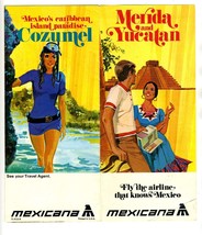Mexicana Airlines Cozumel Merida and Yucatan  Brochure 1971 Mexico Pan American - £19.32 GBP