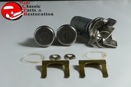 Ignition Switch Door Locks Key Set Chevelle El Camino Monte Carlo GTO Ca... - £34.68 GBP