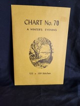 Vtg rare Babs Fuhrmann petit point Chart No. 70 A Winters Evening 122x159 - $22.49