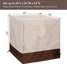 Air Conditioner Cover for Outside Units AC Fits up to 24 x 24 x 30 inches - £14.22 GBP