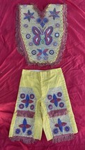 Haitian Vodou Ceremonial Sequined &amp; Beaded Rada Parade Drummer Pants &amp; Vest - $250.00