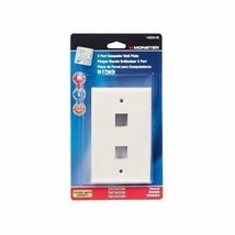 Monster Cable Multi-Media Keystone Wall Plate 2 Port Almond - £27.82 GBP