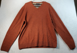 Black Brown 1826 Sweater Mens Size XL Brown Long Raglan Sleeve V Neck Pullover - $16.24