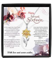 Radiant Sunflower Sweet 16 Necklace: A Gilded Gift for the Blossoming Sixteener  - $32.95