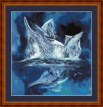 WHALE TAILS - pdf X Stitch chart Original Artwork ©  Steven Michael Gardner - £9.58 GBP