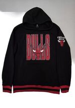 Chicago Bulls Original Basketball Men’s Hoodie Sweater Black &amp; Red Size ... - €30,92 EUR