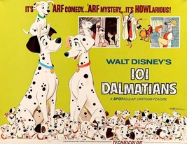 1961 Walt Disneys One Hundred And One Dalmatians Movie Poster Print Pongo  - £5.55 GBP