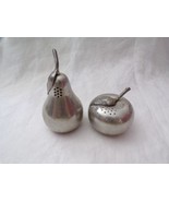 Vintage Set Metal Peach &amp; Pear S&amp;P Shakers Kirk Pewter 500 - €21,22 EUR