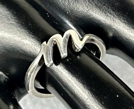 James Avery Sterling Silver Script Initial  &quot;M&quot;  Ring #7962- Size 6.5 - £29.89 GBP