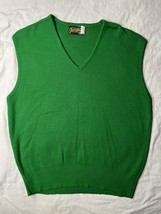Vintage Sears Sportswear Sweater Best Men’s Large Green Sleeveless Style... - $25.00