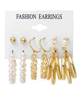 Pearl &amp; 18K Gold-Plated Hoop Earring Set - $14.99