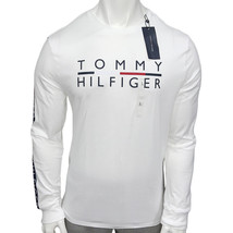 Nwt Tommy Hilfiger Msrp $57.99 Men&#39;s White Crew Neck Long Sleeve T-SHIRT Size L - £26.60 GBP
