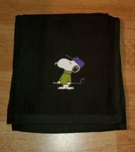 Snoopy Golf Sport Towel 16x18 Black  - £12.49 GBP