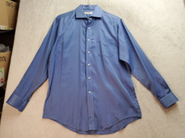 Brooks Brothers Dress Shirt Mens Size 15.5 Blue Pinstripe Collared Butto... - $17.49