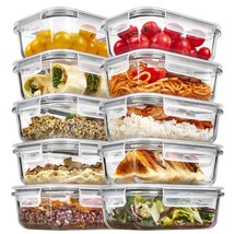 10Pack 22Oz Glass Meal Prep Containers Sets, Food Storage Containers With Airtig - $63.99