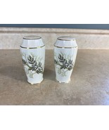 Adderley Fine Bone China Salt &amp; Pepper Shakers Leaf Pattern - $15.83