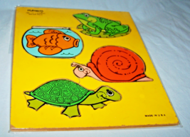 Vintage Wooden Playskool Puzzle-Water Pals-180-11 - €8,74 EUR