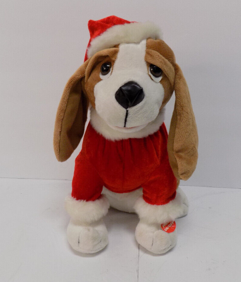 Goffa 12" Animated Singing Hound Puppy Dog Sings Winter Wonderland Christmas - $29.38