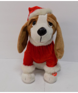 Goffa 12&quot; Animated Singing Hound Puppy Dog Sings Winter Wonderland Chris... - £23.21 GBP