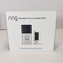 Ring Video Doorbell 3 Plus with Night Vision &amp; Indoor Cam with Blue Face... - $77.59