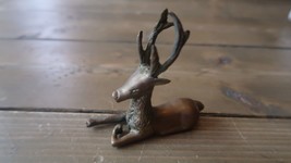 Vintage Brass Elk Desk Decor 3.25 x 3.25 x 1 inch - £31.64 GBP