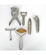 6 Vintage Kitchen Utensil Lot Tool Cottagecore Farmhouse Primitive Garli... - $14.83