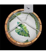 4 Tommy Bahama Palm Leaves Rustic Look Border Thick Melamine Cereal Bowl... - $52.12 CAD