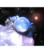 HAUNTED RING MANIFEST DREAMS SUPERMOON MOONSTONE HIGHER MAGICK WITCH - £23.07 GBP