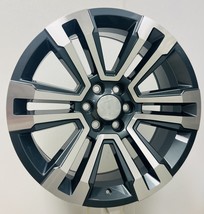 Chevy 22&quot; Gunmetal And Machine Denali Style Split Spoke Wheels Silverado Tahoe  - £871.16 GBP