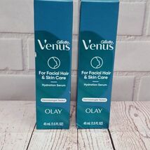 2pk Gillette Venus Hydration Serum For Facial Hair &amp; Skin Care 1.5 fl oz... - $12.58