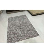 Handwoven Grey Line Textured Vintage Design Area Rug Dhurrie – Handmade ... - $274.00 CAD+