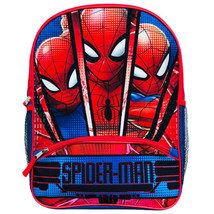 Amazing SPIDER-MAN 16&quot; Full-Size Boys Backpack W /Optional Insulated Lunch Box - £14.35 GBP