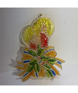 Vintage Giftco Inc Sun Catcher Hard Plastic Christmas Candles Window Dec... - $8.05 CAD