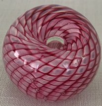 Pink Hole - Glass Eye Studio Paperweight - Signed GES 99 Paperweight Candy Cane - £52.84 GBP