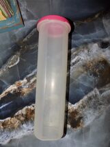 Tupperware Modular Mates Sheer Container 1661-6  W/Pink Lid 4 3/4 Cup Sp... - $16.20