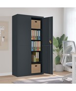  File Cabinet Anthracite Powder-coated steel 35.4 x 15.7 x 70.9 in - $13,904.42 MXN