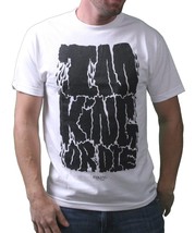 IM King Mens White Black Uzi I&#39;m King or Die Graphic T-Shirt USA Made NWT - £11.84 GBP