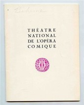 Theatre National De L&#39;Opera Comique La Boheme Paris France 1969-1970 - £13.32 GBP