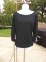 Nwot Whitehouse Blackmarket Black Ponte Top W Pearls M - $39.99