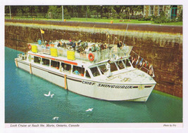 Postcard MV Chief Shingwauk Lock Cruise At Sault Ste Marie Ontario - £2.80 GBP