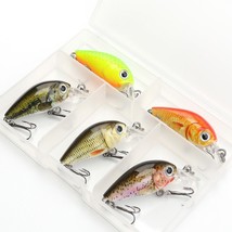 GOB 5pcs Ultra Light Fishing Lure Set Of Wobblers For Pike 5cm 3.7g Mini Minnow  - £41.73 GBP