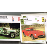 81 Automotive Cards, Illustrated, Rolls Royce, Voisin, Mercer, etc - $9.85