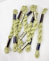 7 MINT Anchor Perle Pearl Cotton #842 Soft Green Embroidery Floss Vintag... - $12.38