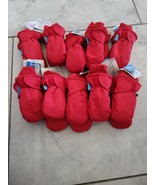 Bulk Large Lot 10 Pairs Toddler Red Mittens Winter Play Waterproof - $726.01 MXN