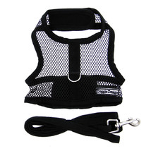 Cool Mesh Solid Black Dog Harness and Matching Leash Sizes XS-L - $379.94 MXN