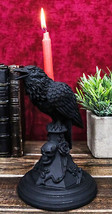 Gothic Poe Raven Crow Black Rose Skull Tombstone Tea Light Votive Candle... - $570.01 MXN