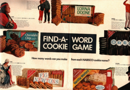 1966 Nabisco Vintage 2 Page Print Ad Find A word nostalgic ad b1 - £19.20 GBP
