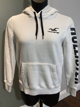 Hollister Sweatshirt Size XS White Hoodie Side Graphic Bird Logo - $10.99