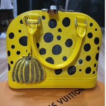 Louis Vuitton Yayoi Kusama Alma BB bag yellow Infinity dots Epi Leather ... - £3,328.34 GBP