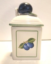 VILLEROY &amp; BOCH Small Canister Jar French Garden Charm Country Collection Plum - £18.35 GBP